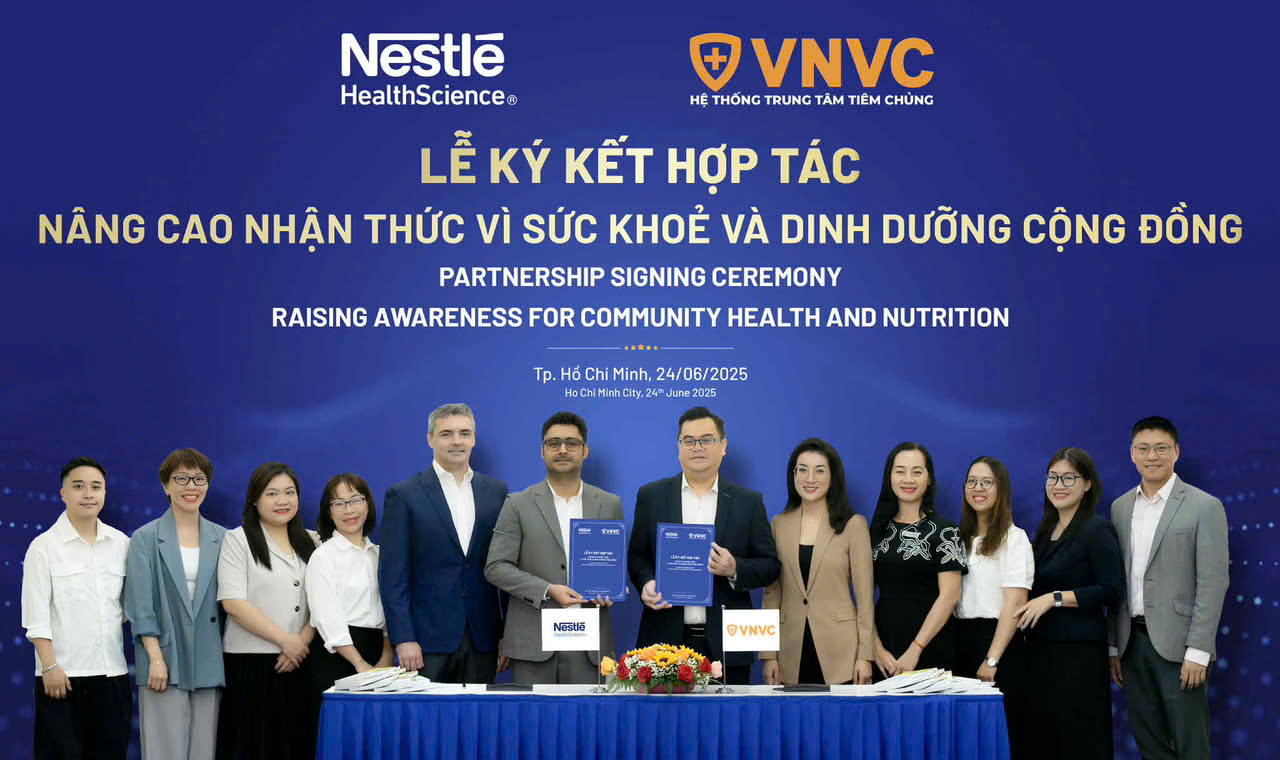 Công ty cổ phần Vắcxin Việt Nam ký kết hợp tác với Nestlé Health Science nâng cao kiến thức về sức khỏe dinh dưỡng cho người dân 