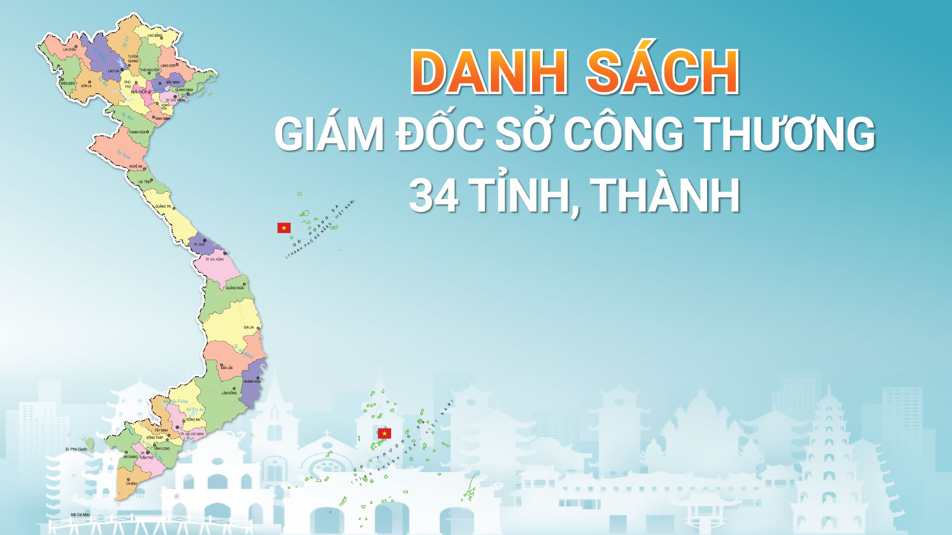 Infographic | Danh sách Giám đốc Sở Okvip tại về 34 tỉnh, thành trên cả nước