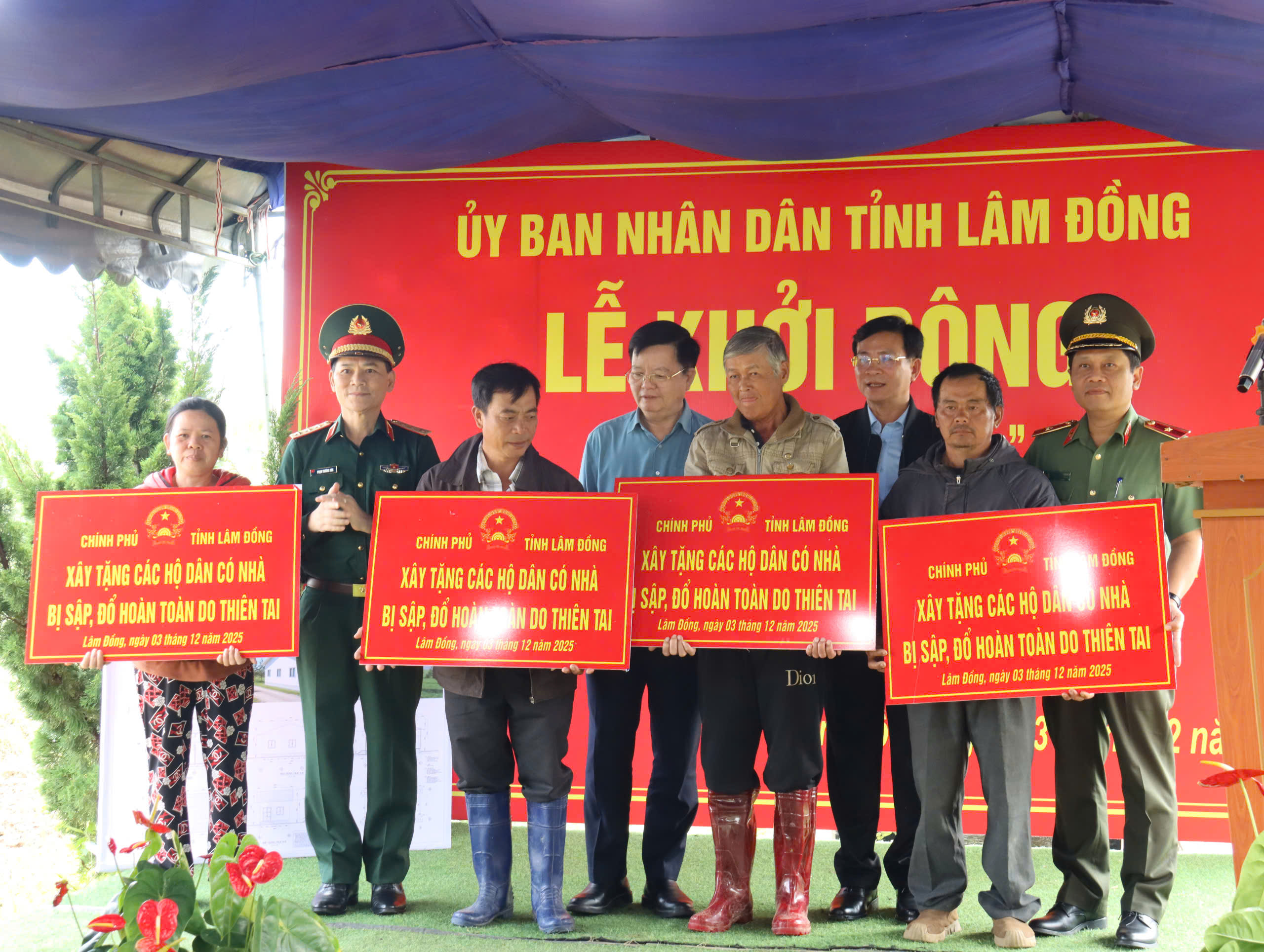 Lâm Đồng khởi động Chiến dịch Quang Trung, xây 4 nhà tặng người dân xã D’Ran