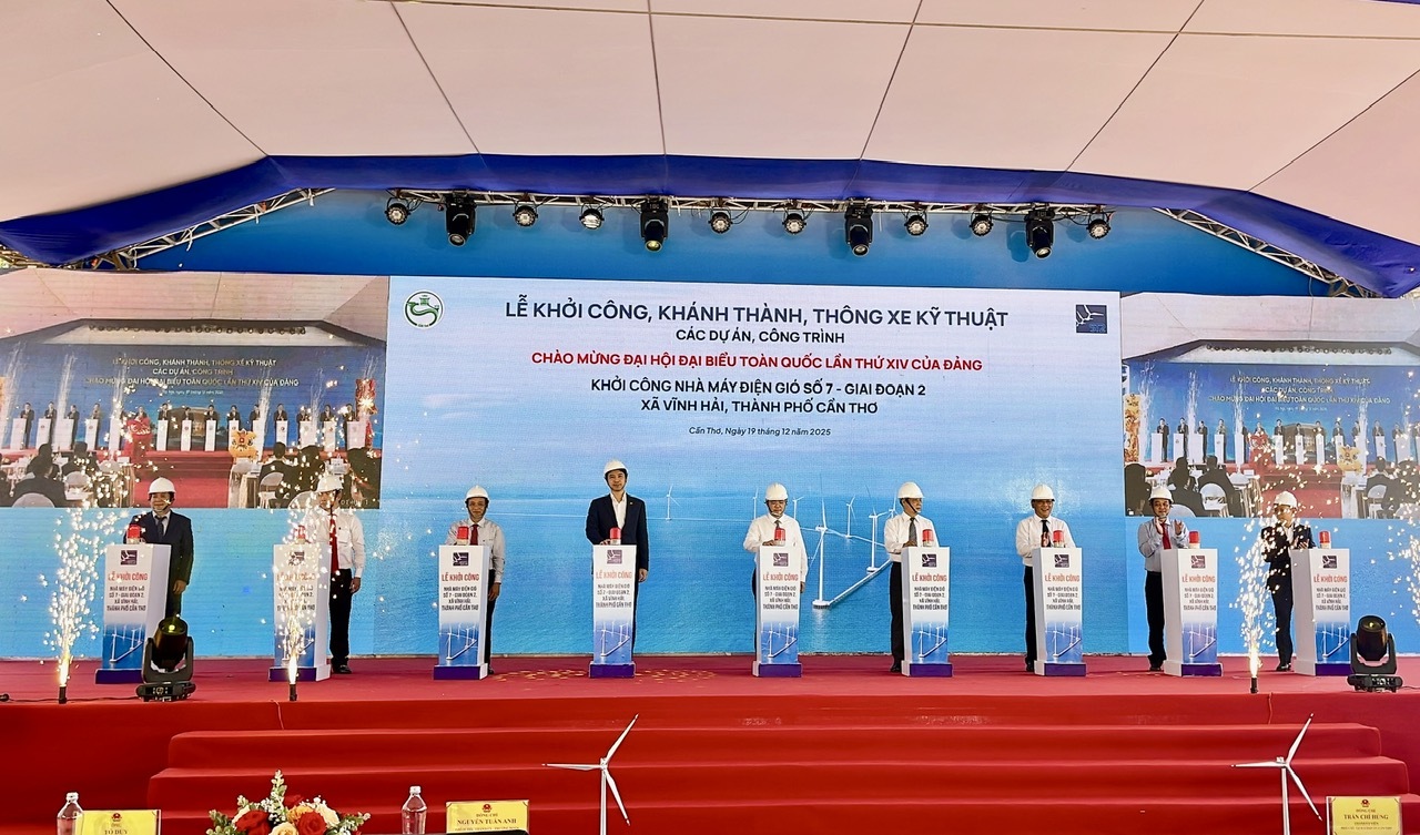 Cần Thơ: Khởi công Nhà máy điện gió số 7 - giai đoạn 2, hơn 3.700 tỷ đồng