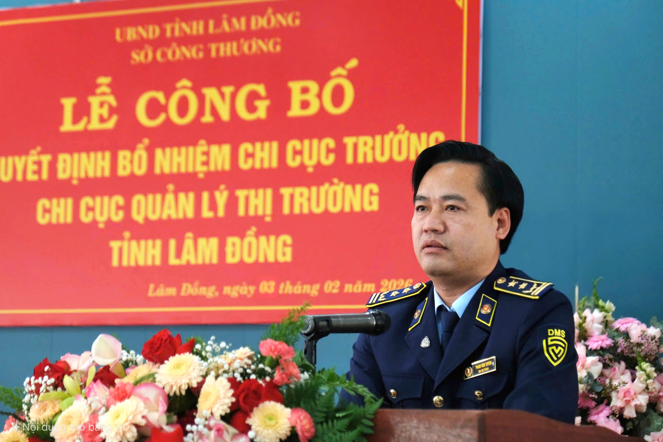 Ông Phan Văn Tuyên giữ chức Chi cục trưởng Quản lý thị trường Lâm Đồng