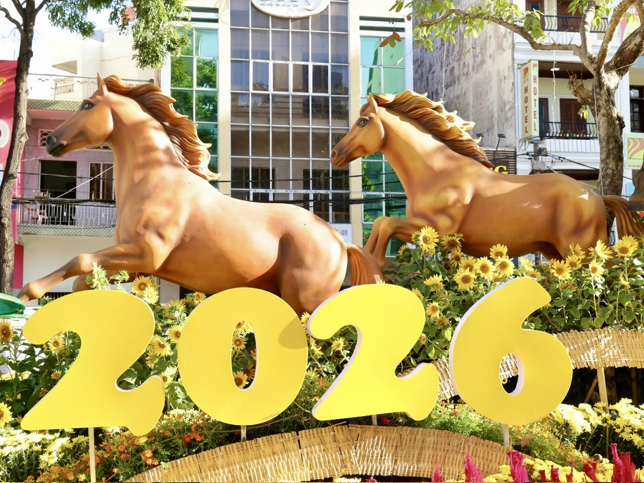 Đường hoa Cần Thơ 2026 rực rỡ sắc xuân, nổi bật linh vật ngựa