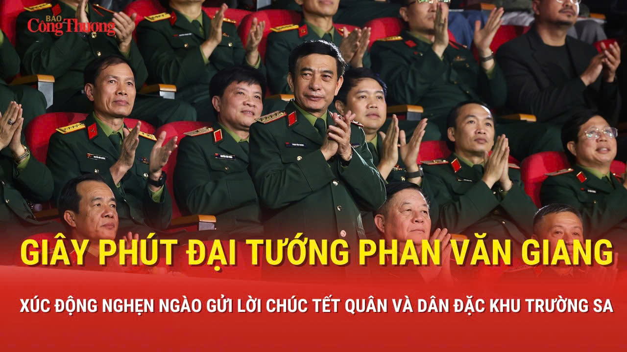 Đại tướng Phan Văn Giang chúc Tết quân và dân đặc khu Trường Sa
