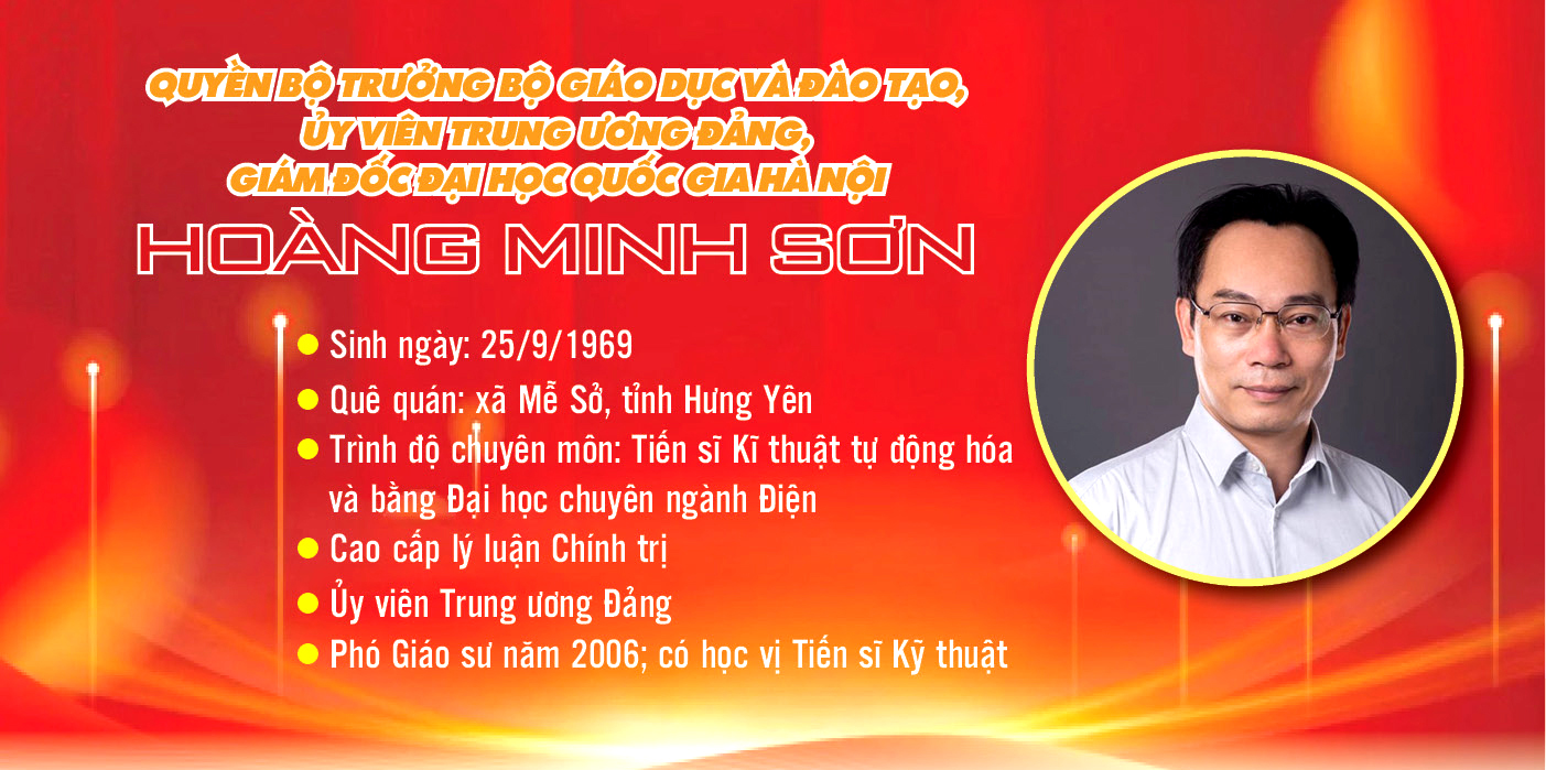 Chân dung Quyền Bộ trưởng Bộ Giáo dục và Đào tạo Hoàng Minh Sơn