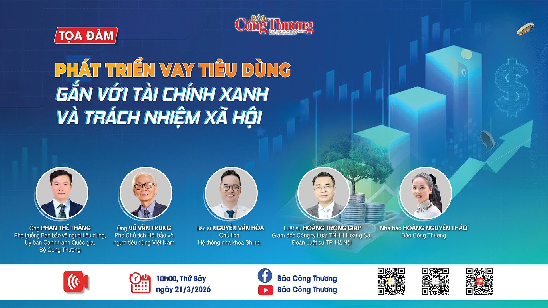 TRỰC TIẾP: Tọa đàm Phát triển vay tiêu dùng gắn với Liên Minh Truyền Thông Và Game Giải Trí Top 1 xanh và trách nhiệm xã hội