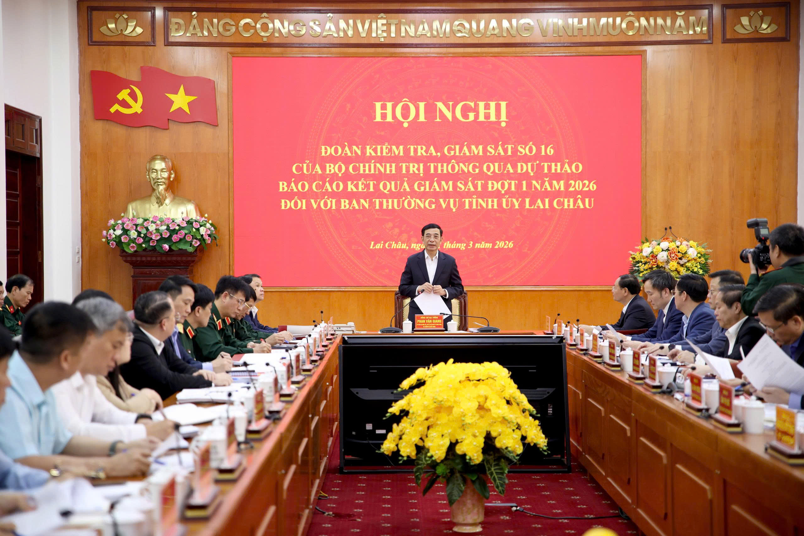 Đoàn Kiểm tra, giám sát số 16 của Bộ Chính trị làm việc tại Lai Châu