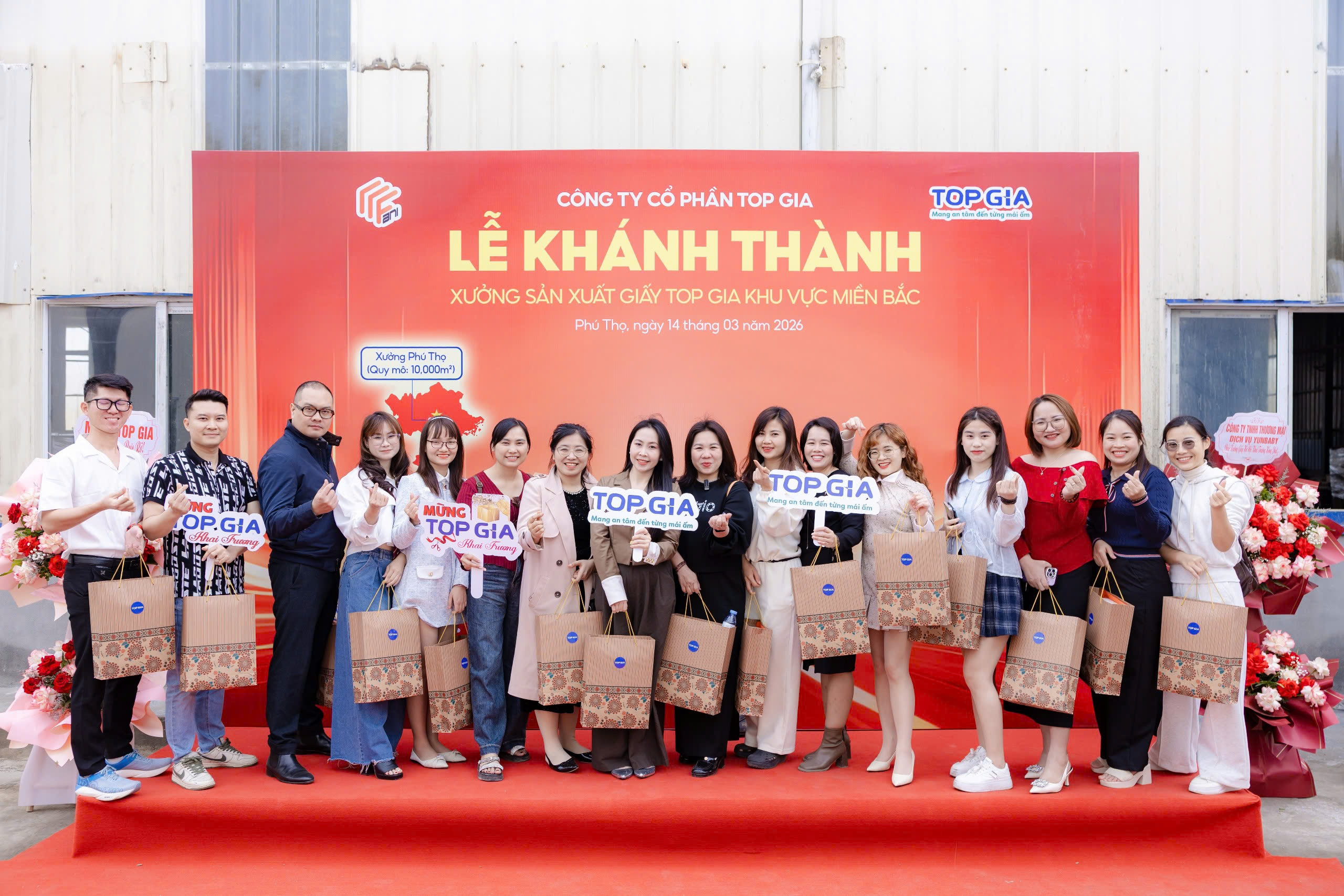Top Gia khánh thành xưởng giấy 10.000m², đạt mục tiêu nội địa hoá 100%