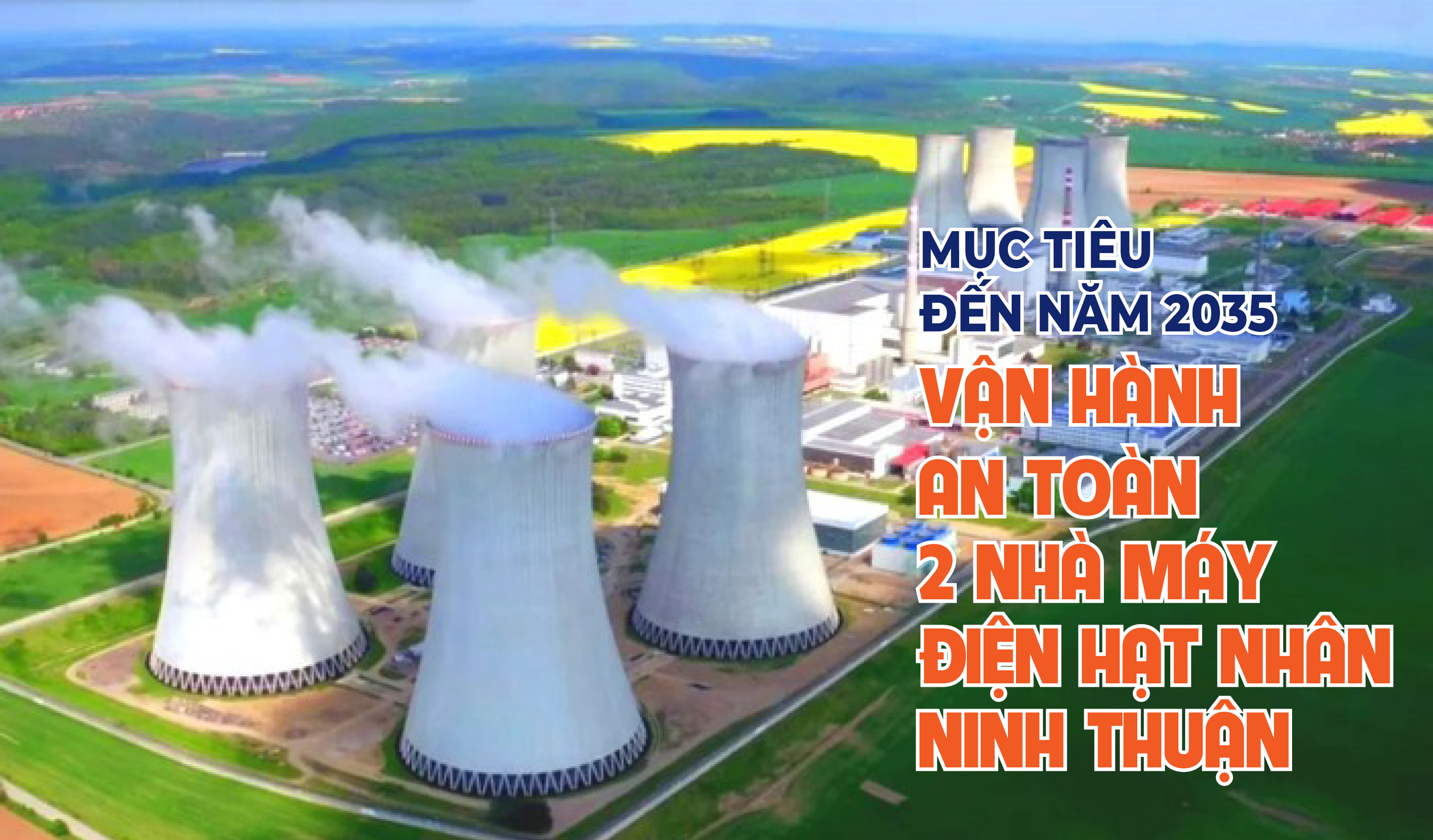 Infographic | Mục tiêu năm 2035: Vận hành an toàn 2 nhà máy điện hạt nhân Ninh Thuận