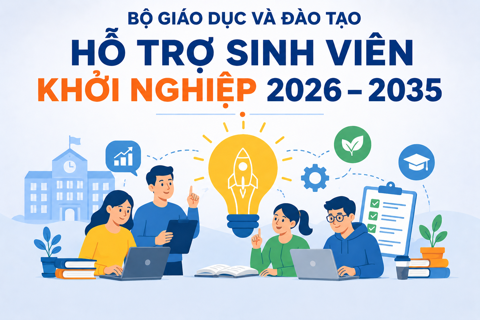 Bộ Giáo dục và Đào tạo hỗ trợ sinh viên khởi nghiệp giai đoạn 2026 - 2035