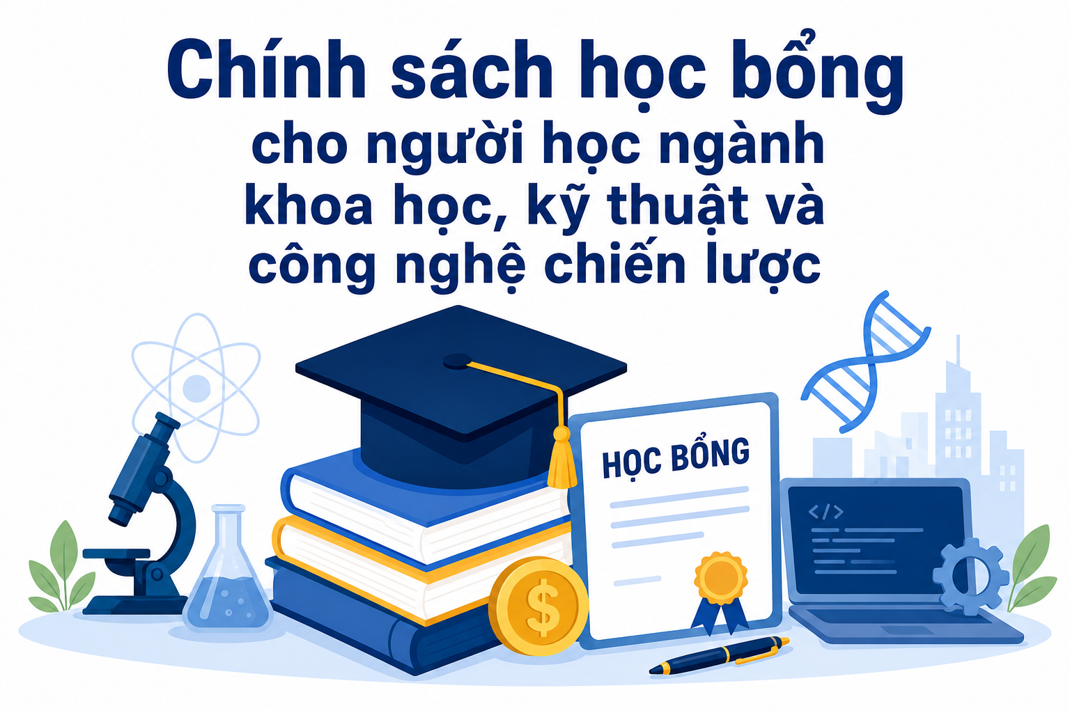 Infographic| Chính sách học bổng cho người học ngành khoa học