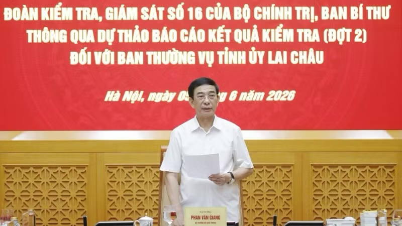 Đoàn Kiểm tra, giám sát số 16 của Bộ Chính trị, Ban Bí thư làm việc tại Lai Châu
