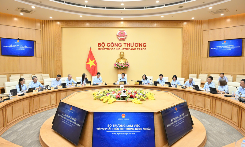 Bộ trưởng Lê Mạnh Hùng Ok88vip tỷ lệ kèo World Cup 2026 với Vụ Phát triển thị trường nước ngoài