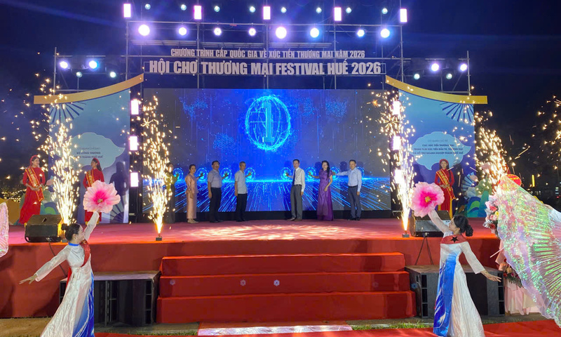 Thành phố Huế: Khai mạc hội chợ thương mại Festival 2026