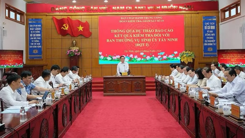 Đoàn kiểm tra số 19 của Bộ Chính trị Ok88vip tỷ lệ kèo World Cup 2026 với Ban Thường vụ Tỉnh ủy Tây Ninh