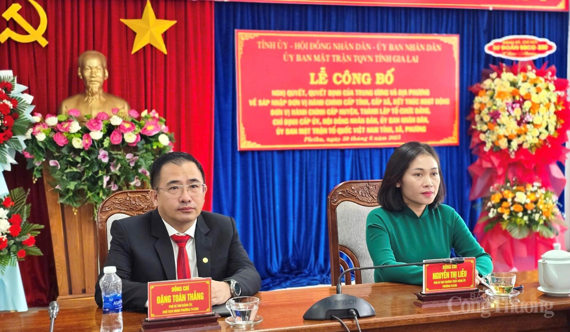 Quang cảnh lễ công bố Okevip link không chặn, các quyết định tại điểm cầu phường Pleiku. Ảnh: Hiền Mai