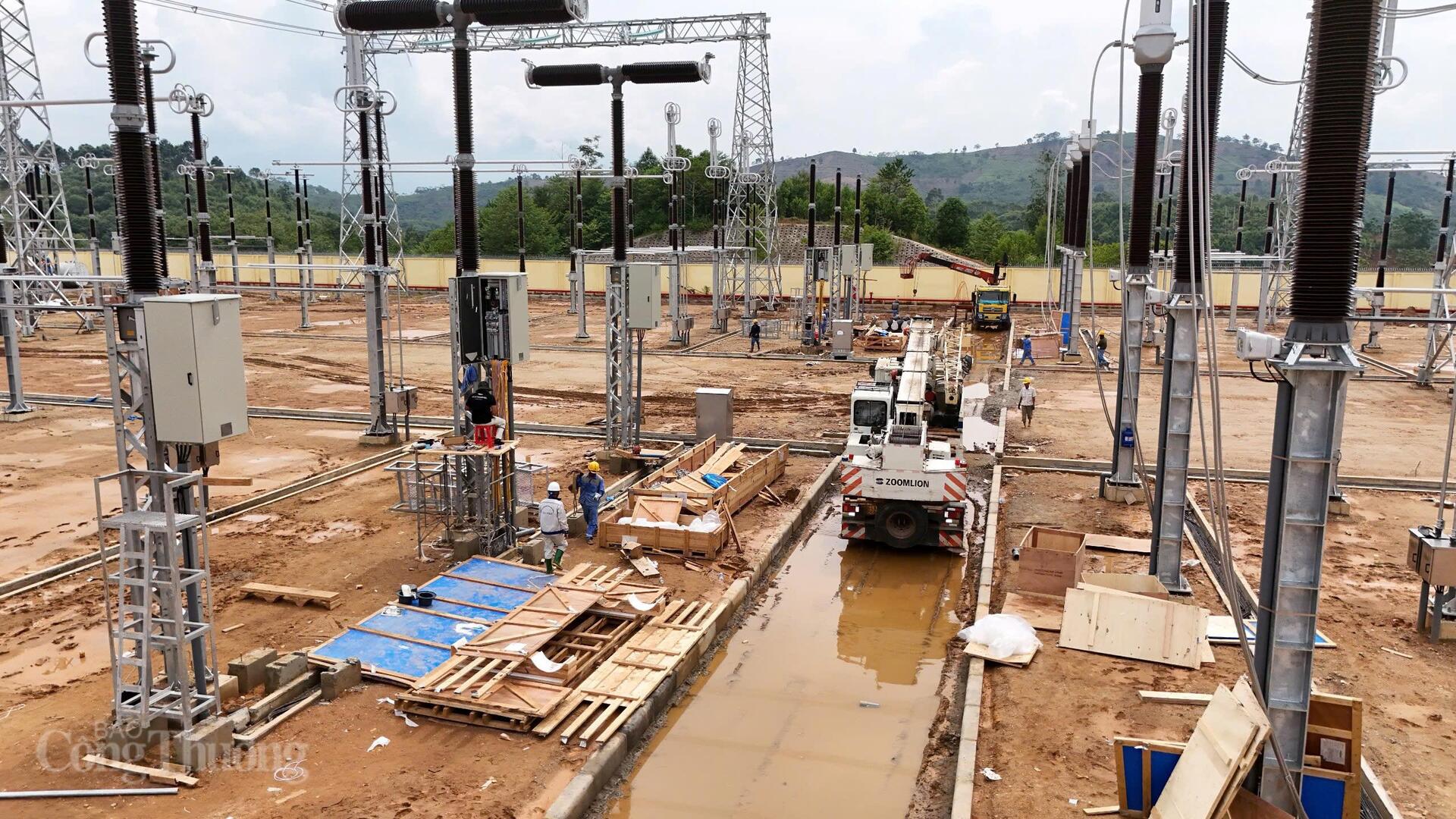 Trạm biến áp 500kV Lào Cai được khởi công Liên minh Okvip có bao nhiều trang ngày 21/4/2022, trên khu đồi thấp tại tỉnh Lào Cai với tổng diện tích chiếm đất là 17,8 hecta và diện tích sử dụng trong hàng rào là 11,6 ha. Ảnh: Thanh Tuấn