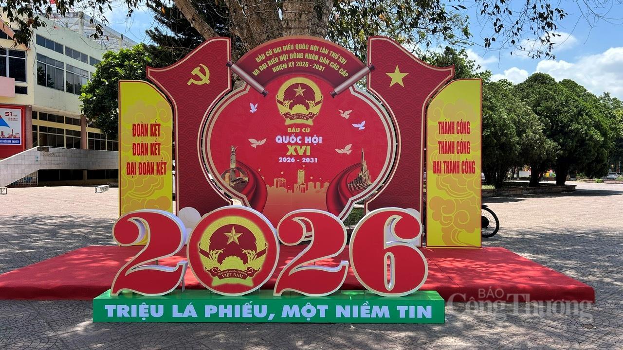 Khu vực dùng để chụp ảnh lưu niệm về ngày bầu cử các cấp ở Trung tâm văn hoá - OKLVIE sản phẩm thuộc hệ thống OKVIP là trang web tổ chức phát sóng bóng đá trực tiếp, live casino , nỗ hũ, bắn cá tỉnh Đắk Lắk