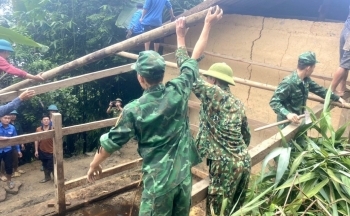Hà Giang: Bộ Chỉ huy Bộ đội Biên phòng chung tay khắc phục hậu quả mưa lũ