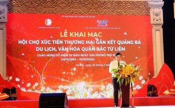 Khai mạc Hội chợ xúc tiến thương mại gắn kết quảng bá du lịch, văn hóa quận Bắc Từ Liêm