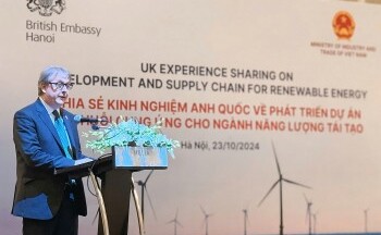 Vương quốc Anh sẵn sàng hỗ trợ Việt Nam xây dựng chuỗi cung ứng ngành năng lượng tái tạo