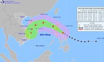Cập nhật thông tin về siêu bão Man-yi: Dự báo trở thành cơn bão số 9