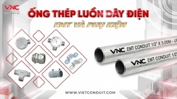 Ống thép luồn dây điện EMT của Vietconduit chống cháy lan