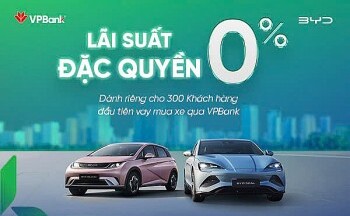 VPBank và BYD ưu đãi lãi suất độc quyền 0% trong 24 tháng cho khách hàng mua xe