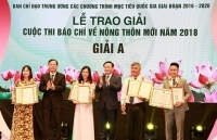 Vinh danh 39 tác phẩm báo chí về nông thôn mới năm 2018