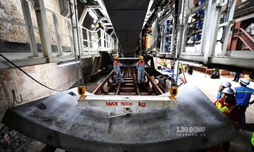 Máy đào hầm metro Nhổn - Ga Hà Nội hoạt động, nhiều hộ dân phải đi tạm cư