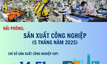 Hải Phòng: 5 tháng đầu năm chỉ số IIP tăng 14,5% 