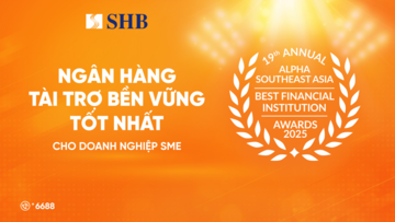 SHB được vinh danh 'Ngân hàng tài trợ bền vững tốt nhất dành cho Doanh nghiệp SME' tại Việt Nam năm 2025
