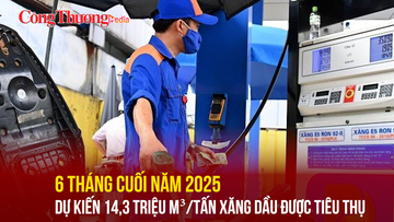 6 tháng cuối năm 2025, dự kiến 14,3 triệu m3/tấn xăng dầu được tiêu thụ