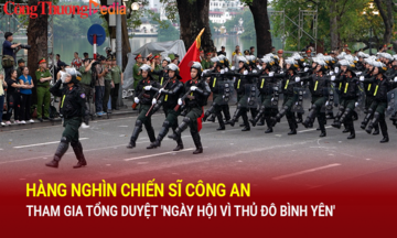 Hàng nghìn chiến sĩ công an tham gia tổng duyệt 'Ngày hội vì Thủ đô bình yên'