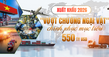Xuất khẩu 2026: 'Vượt chướng ngại vật' chinh phục mục tiêu 550 tỷ USD