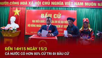 Đến 14h15 ngày 15/3, cả nước có hơn 80% cử tri đi bầu cử