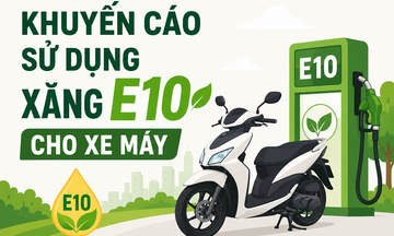 Infographic| Khuyến cáo sử dụng xăng E10 cho xe máy
