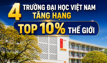 Infographic | 4 trường Đại học Việt Nam tăng hạng top 10% thế giới