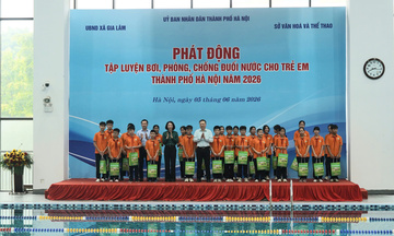 Hà Nội phát động tập luyện bơi, phòng, chống đuối nước cho trẻ em 