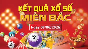 XSMB 8/6, trực tiếp kết quả xổ số miền Bắc hôm nay 8/6/2026