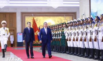 Thủ tướng Lê Minh Hưng chủ trì lễ đón chính thức Thủ tướng Campuchia Hun Manet