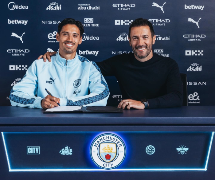 Man City ra mắt tiền vệ Tijjani Reijnders ngày 11/6. Ảnh: Man City