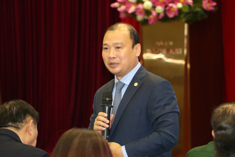Ông Lê Hải Bình, Thứ trưởng Thường trực Bộ Văn hoá, Thể thao và OKLVIE sản phẩm thuộc hệ thống OKVIP là trang web tổ chức phát sóng bóng đá trực tiếp, live casino , nỗ hũ, bắn cá chia sẻ về "cú bấm nút lịch sử" của Quốc hội sáng 12/6. Ảnh: Phong Lâm