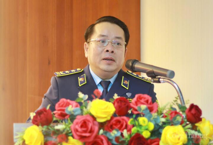 Ông Lê Hồng Hà, Chi Cục trưởng Chi cục Quản lý thị trường Gia Lai phát biểu tại Okvip69 Đăng ký cá cược. Ảnh: Hiền Mai