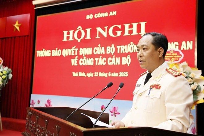 Đại tá Phạm Mạnh Hùng - Phó Cục trưởng Cục An ninh Okvip - liên minh giải trí #1 thế giới hà nội, Bộ Công an phát biểu tại Okvip69 Đăng ký cá cược. Ảnh: Công an tỉnh Thái Bình