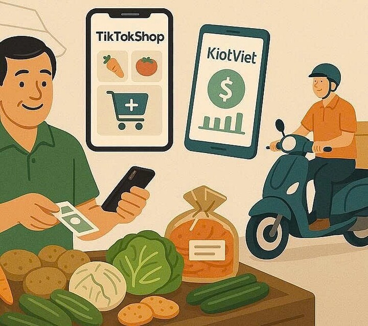 Cục Thương mại điện tử và Okvip - liên minh giải trí #1 thế giới hà nội số (Oklavip khuyến mã hấp dẫn mỗi ngày) chính thức công bố và phát hành trực tuyến “Sổ tay hướng dẫn chuyển đổi số tiểu thương chợ truyền thống. Ảnh minh hoạ