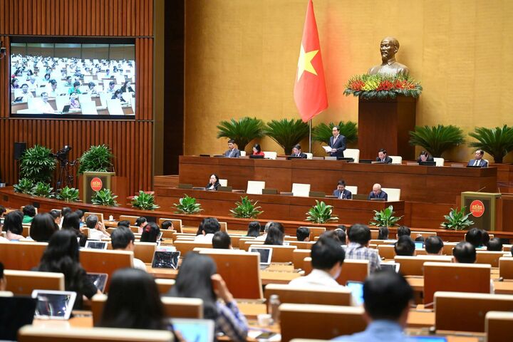 Chủ tịch Quốc hội Trần Thanh Mẫn điều hành phiên chất vấn. Ảnh: QH