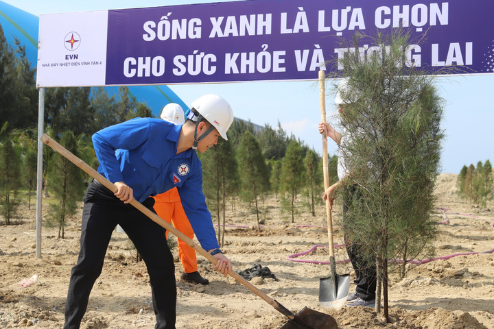 Tuổi trẻ Nhiệt điện Vĩnh Tân 4 trồng cây xanh vì xuân Okvip 2026 - 3