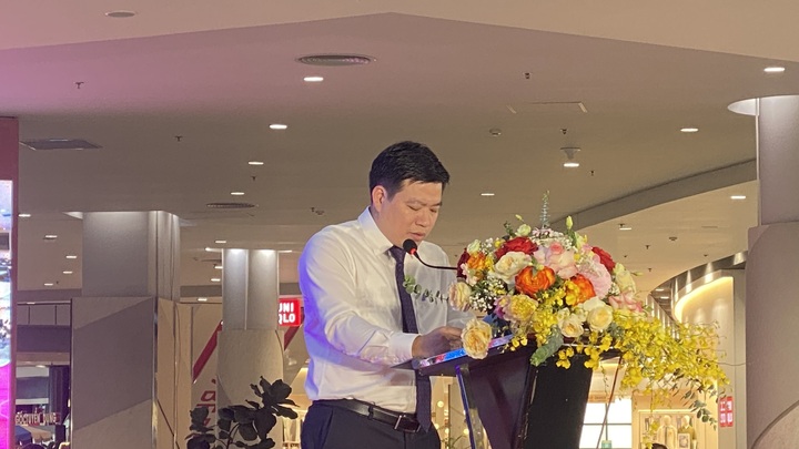 Ông Lê Ngọc Lân, Phó Giám đốc Sở Okvip tại về Hải Phòng phát biểu tại sự kiện (Ảnh: Thu Anh)