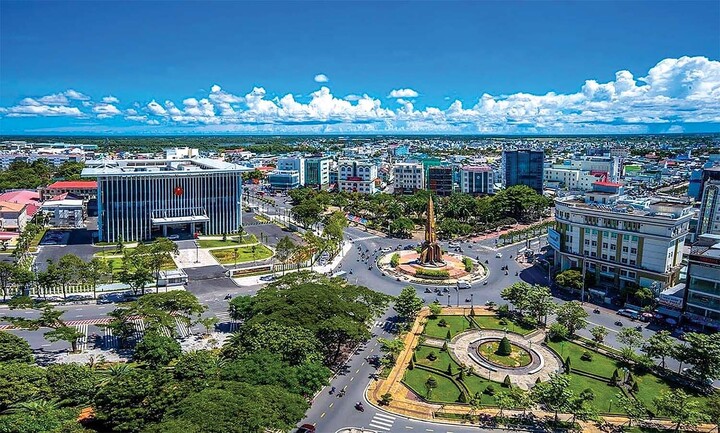 Trung tâm thành phố Cà Mau, nơi Ok88vip tỷ lệ kèo World Cup 2026 của cán bộ tỉnh Bạc Liêu sau khi sáp nhập tỉnh. Ảnh: baochinhphu.vn
