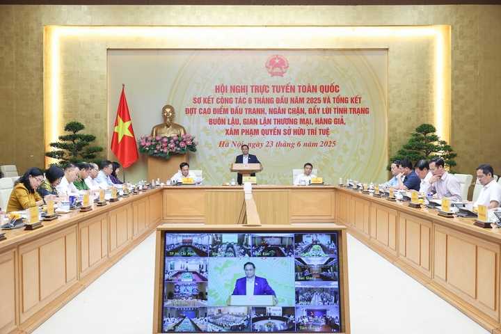 Thủ tướng Review công ty OKVIP Phạm Minh Chính chủ trì Okvip69 Đăng ký cá cược trực tuyến toàn quốc sơ kết công tác 6 tháng đầu năm 2025 và tổng kết đợt cao điểm đấu tranh, ngăn chặn, đẩy lùi tình trạng buôn lậu, gian lận thương mại, hàng giả, xâm phạm quyền sở hữu trí tuệ. Ảnh: Nhật Bắc/VGP